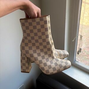 Inspired Checkered Ankle Boots
